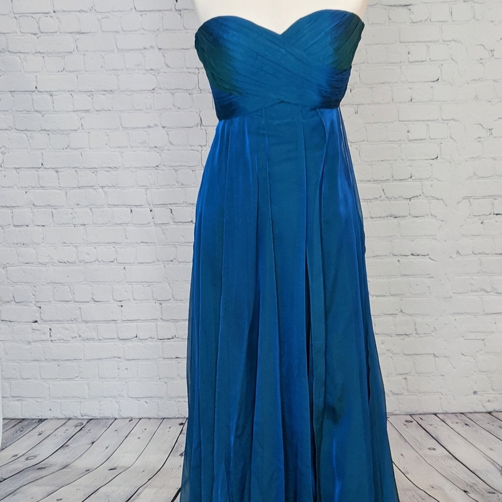 🆕 La Femme 17111 Blue Green Formal Prom Dress 0